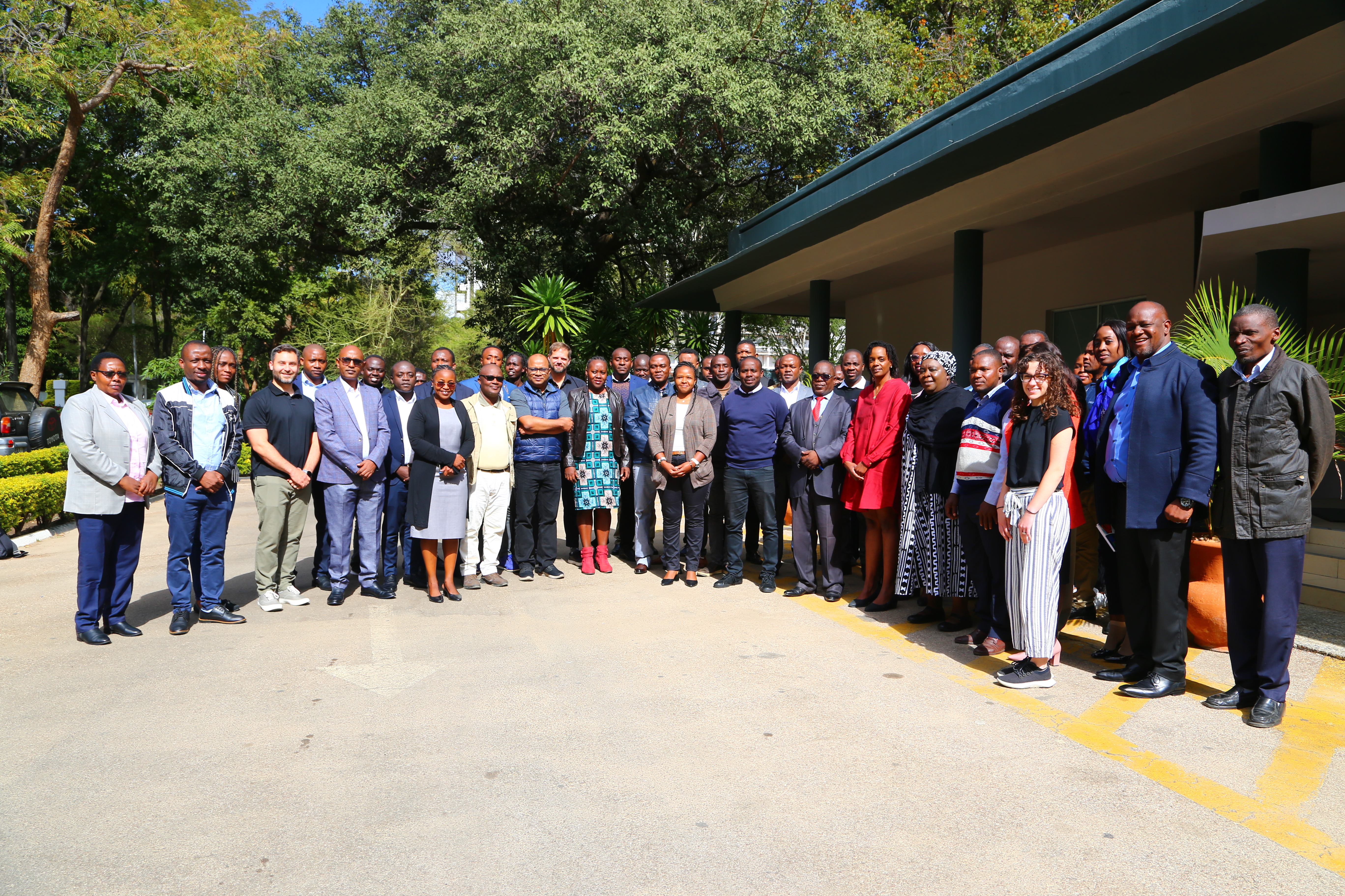 Photo of group who participated in Lusaka training